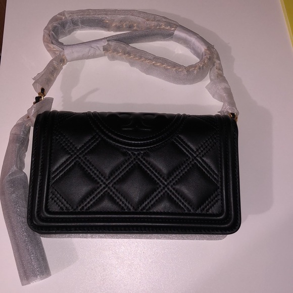 NWT Black Fleming Quilted Leather Wallet on Chain - Picture 8 of 8